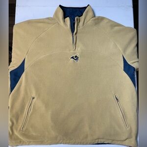 NFL St. Louis Rams vintage reversible fleece windbreaker quarters zip coat 2XL